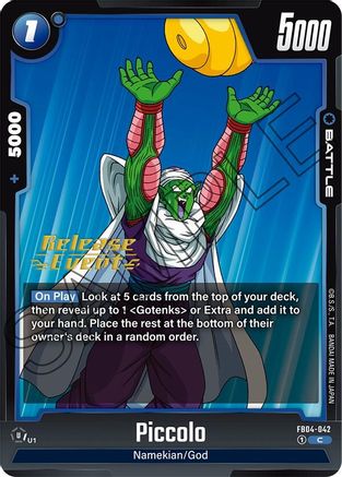 Piccolo - FB04-042 (FB04-042) - Ultra Limit Release Event Cards