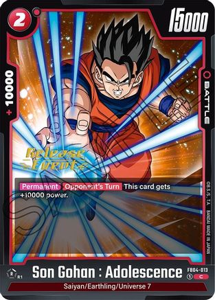 Son Gohan : Adolescence - FB04-013 (FB04-013) - Ultra Limit Release Event Cards