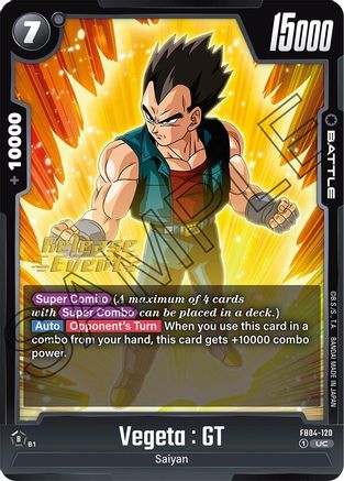 Vegeta : GT (FB04-120) - Ultra Limit Release Event Cards