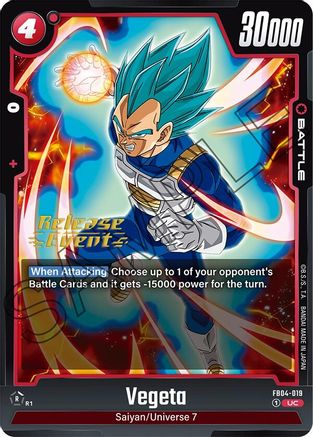 Vegeta - FB04-019 (FB04-019) - Ultra Limit Release Event Cards