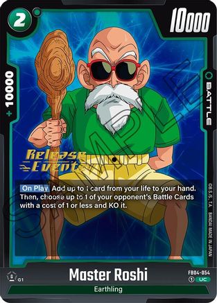 Master Roshi (FB04-054) - Ultra Limit Release Event Cards