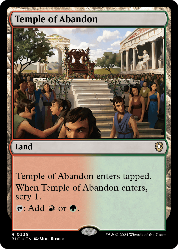Temple of Abandon (BLC-338) - Bloomburrow Commander