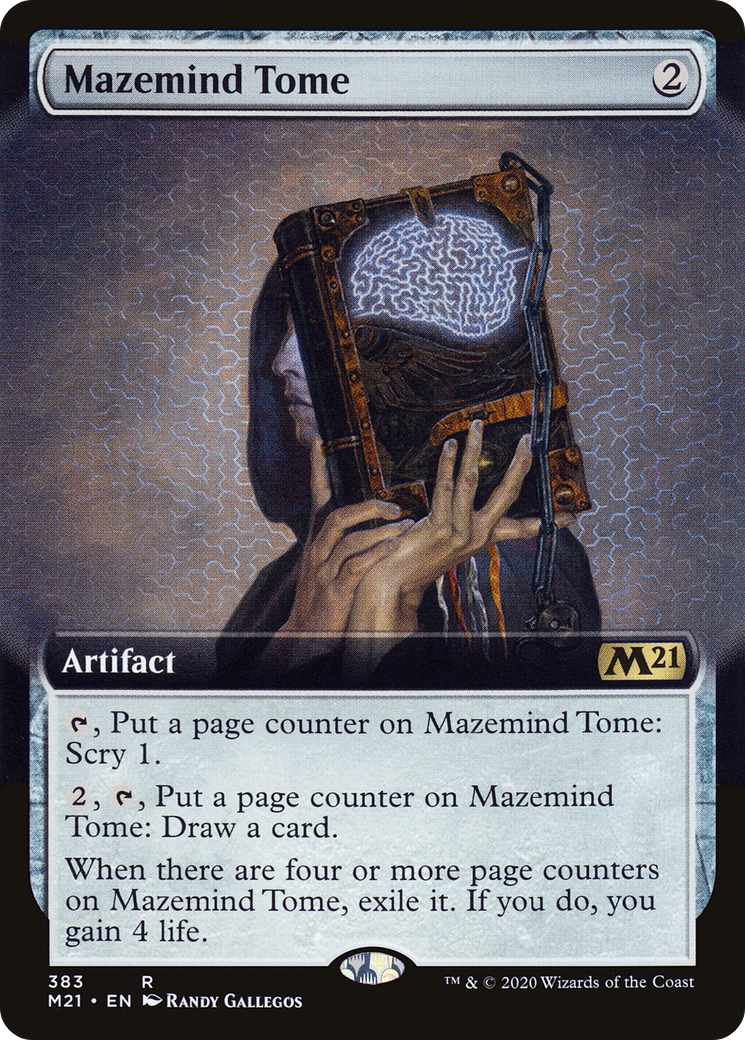 Mazemind Tome (Extended Art) (M21-383) - Core Set 2021: (Extended Art) Foil