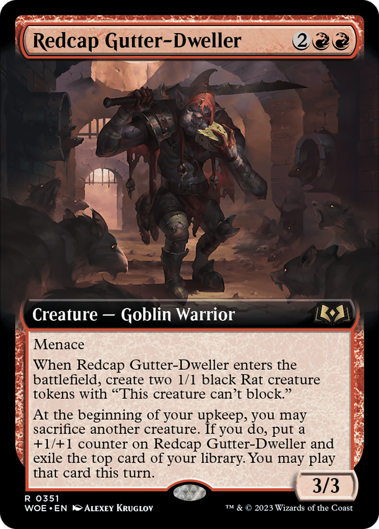 Redcap Gutter-Dweller (Extended Art) (WOE-351) - Wilds of Eldraine: (Extended Art)