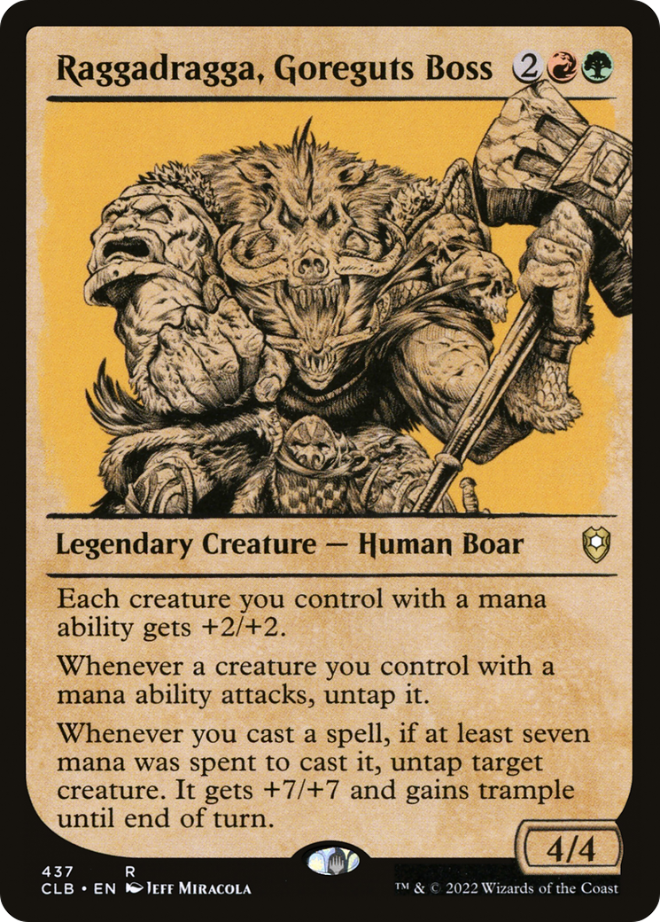 Raggadragga, Goreguts Boss (Showcase) (CLB-437) - Commander Legends: Battle for Baldur's Gate: (Showcase)