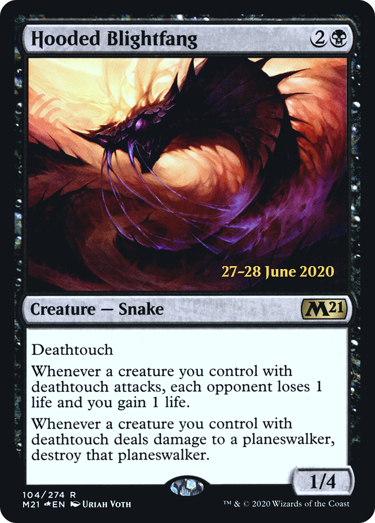 Hooded Blightfang (PRE-104) - Core Set 2021 Promos Foil