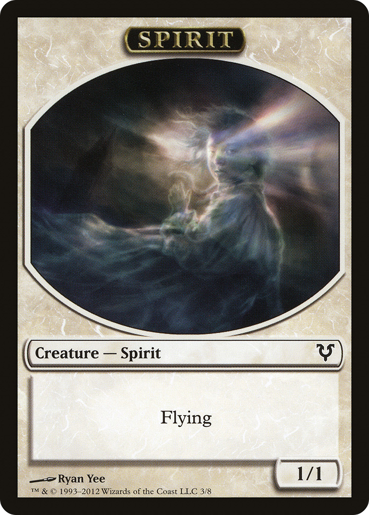 Spirit Token (3) (AVR-003) - Avacyn Restored Tokens