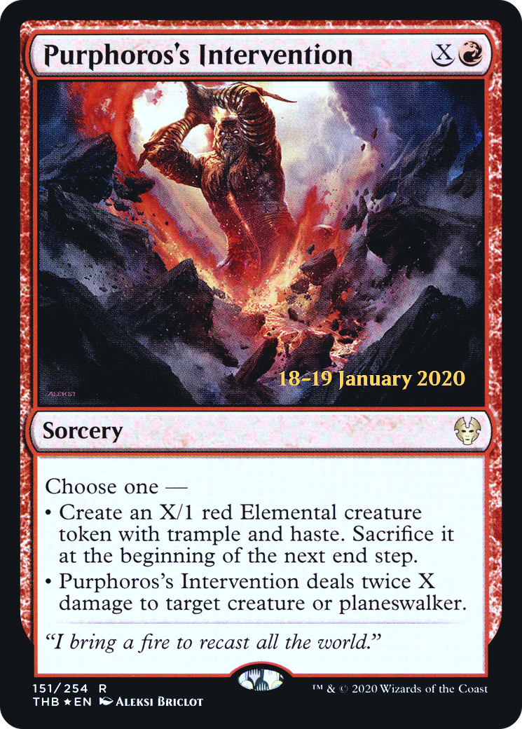 Purphoros's Intervention (PRE-151) - Theros Beyond Death Promos Foil
