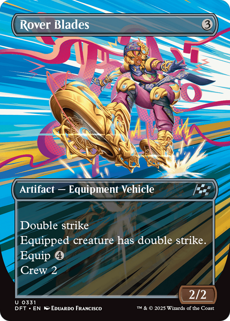 Rover Blades (Borderless) (DFT-331) - Aetherdrift (Borderless) Foil