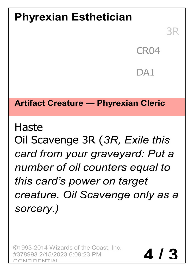 Phyrexian Esthetician (UNK-CR04C) - Unknown Event