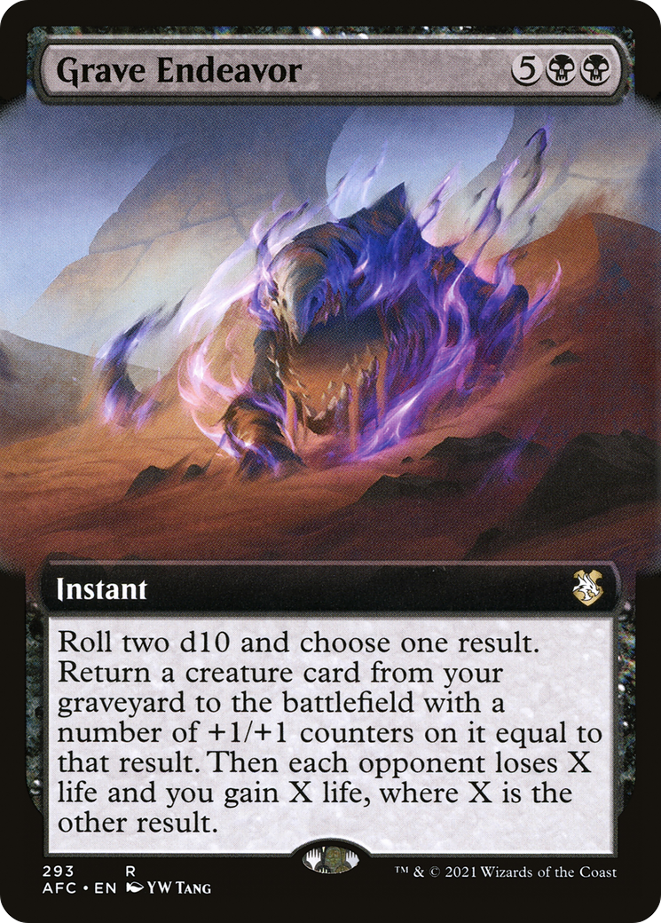 Grave Endeavor (Extended Art) (AFC-293) - Forgotten Realms Commander: (Extended Art)