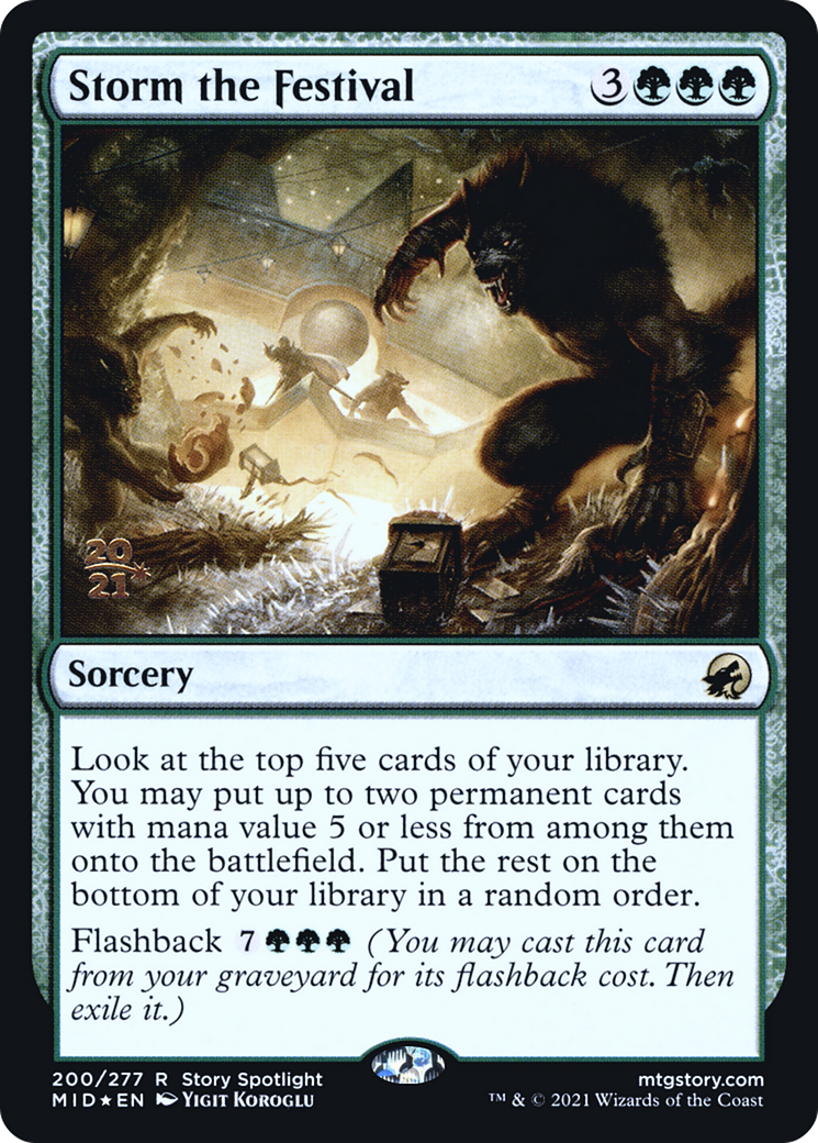 Storm the Festival (PRE-200) - Innistrad: Midnight Hunt Promos Foil