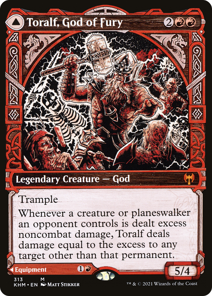 Toralf, God of Fury (Showcase) (KHM-313) - Kaldheim: (Showcase) Foil