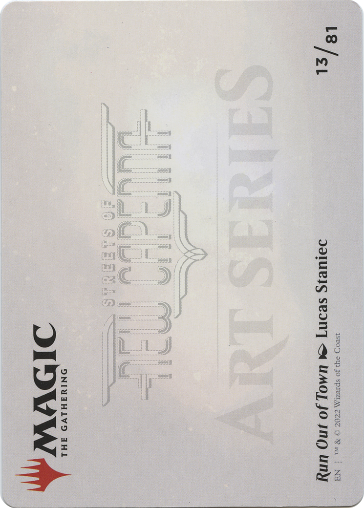 Run Out of Town // Run Out of Town (ASNC-013) - New Capenna Art Series (Borderless) Foil