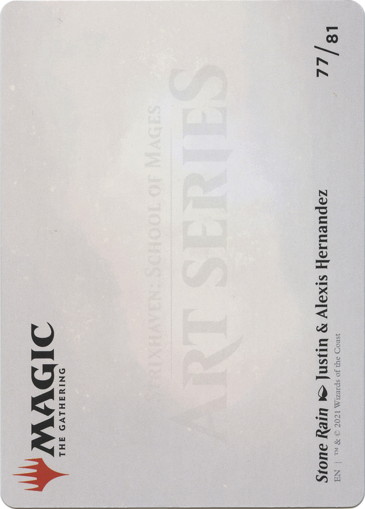 Stone Rain // Stone Rain (ASTX-077) - Strixhaven Art Series (Borderless)