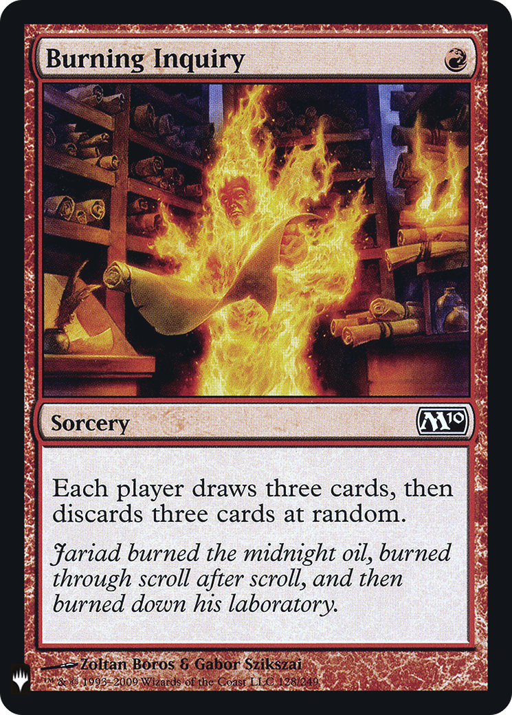 Burning Inquiry (LIST-128) - The List