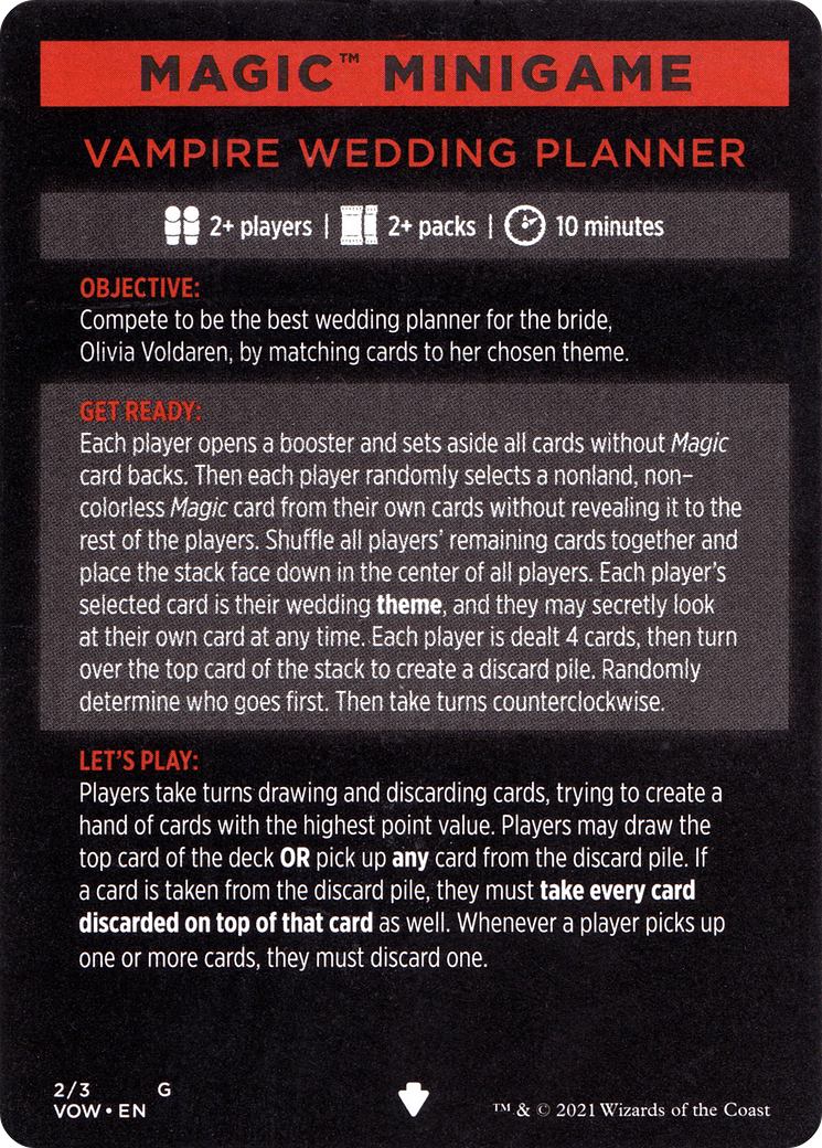 Vampire Wedding Planner // Vampire Wedding Planner (cont'd) (MVOW-002) - Innistrad: Crimson Vow Minigames Foil