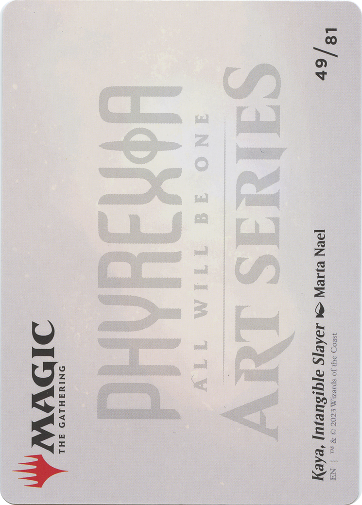Kaya, Intangible Slayer // Kaya, Intangible Slayer (AONE-049) - Phyrexia: All Will Be One Art Series (Borderless) Foil