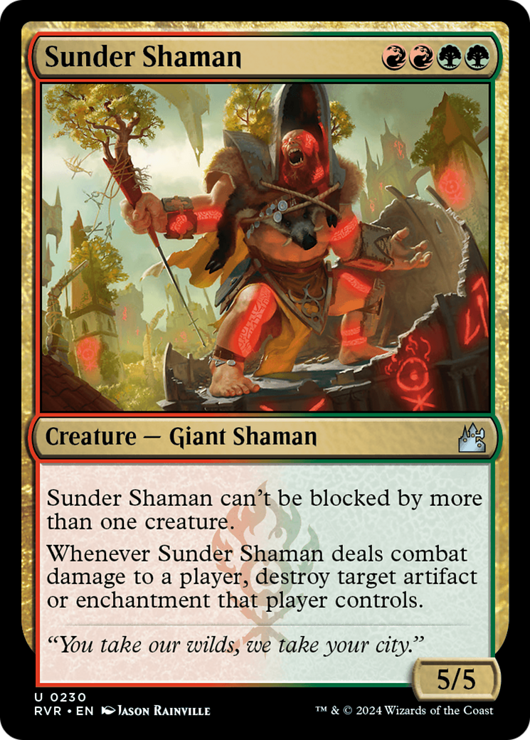 Sunder Shaman (RVR-230) - Ravnica Remastered Foil