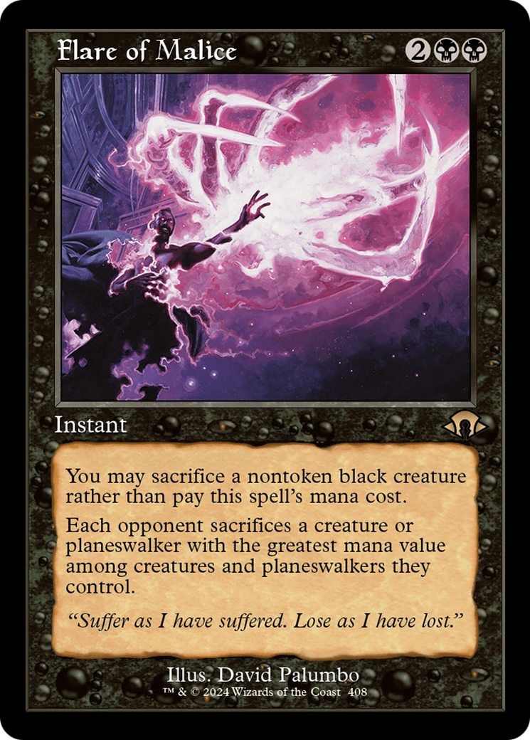 Flare of Malice (Retro Frame) (MH3-408) - Modern Horizons 3 Foil