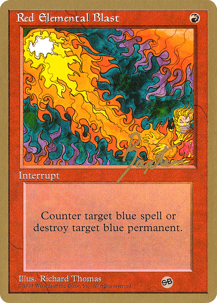 Red Elemental Blast - 1996 George Baxter (4ED) (SB) (WCD-) - Pro Tour Collector Set