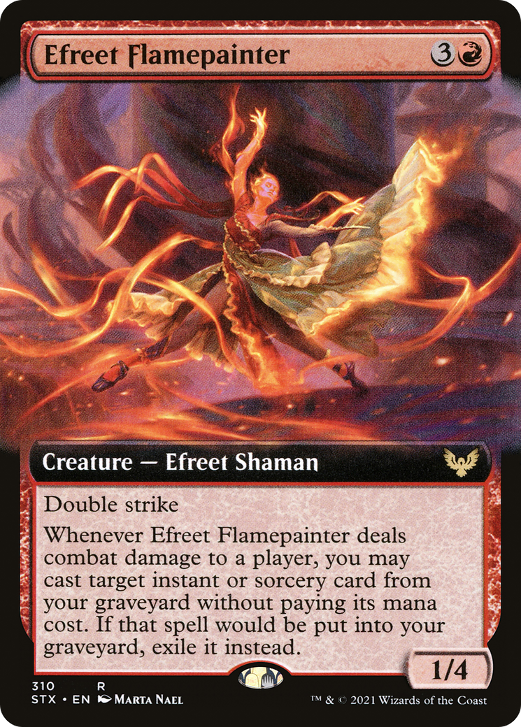 Efreet Flamepainter (Extended Art) (STX-310) - Strixhaven: School of Mages: (Extended Art) Foil