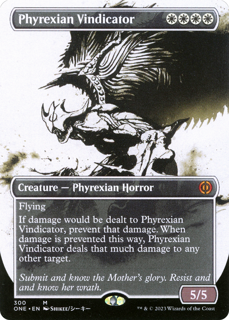 Phyrexian Vindicator (Showcase) (ONE-300) - Phyrexia: All Will Be One: (Showcase) (Borderless) Foil