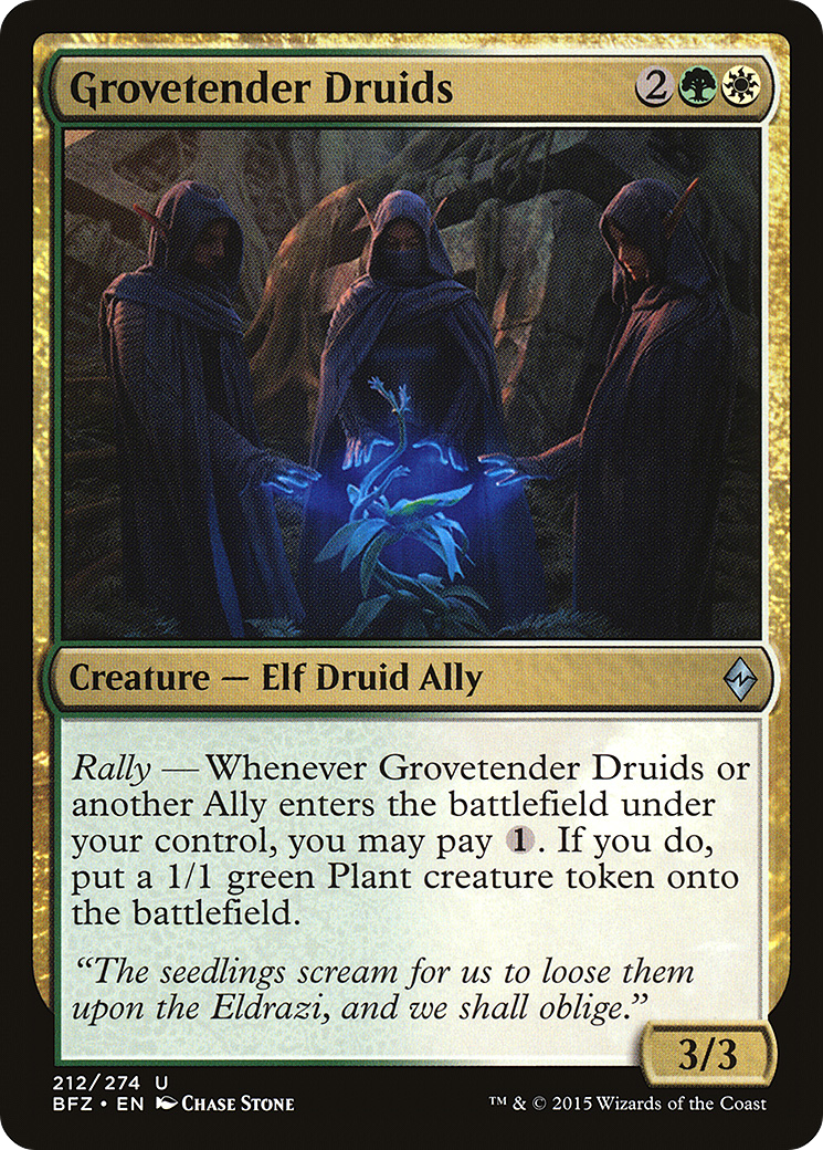 Grovetender Druids (BFZ-212) - Battle for Zendikar