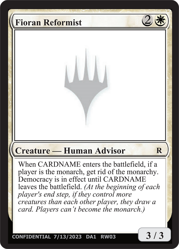 Fioran Reformist (UNK-RW03B) - Unknown Event