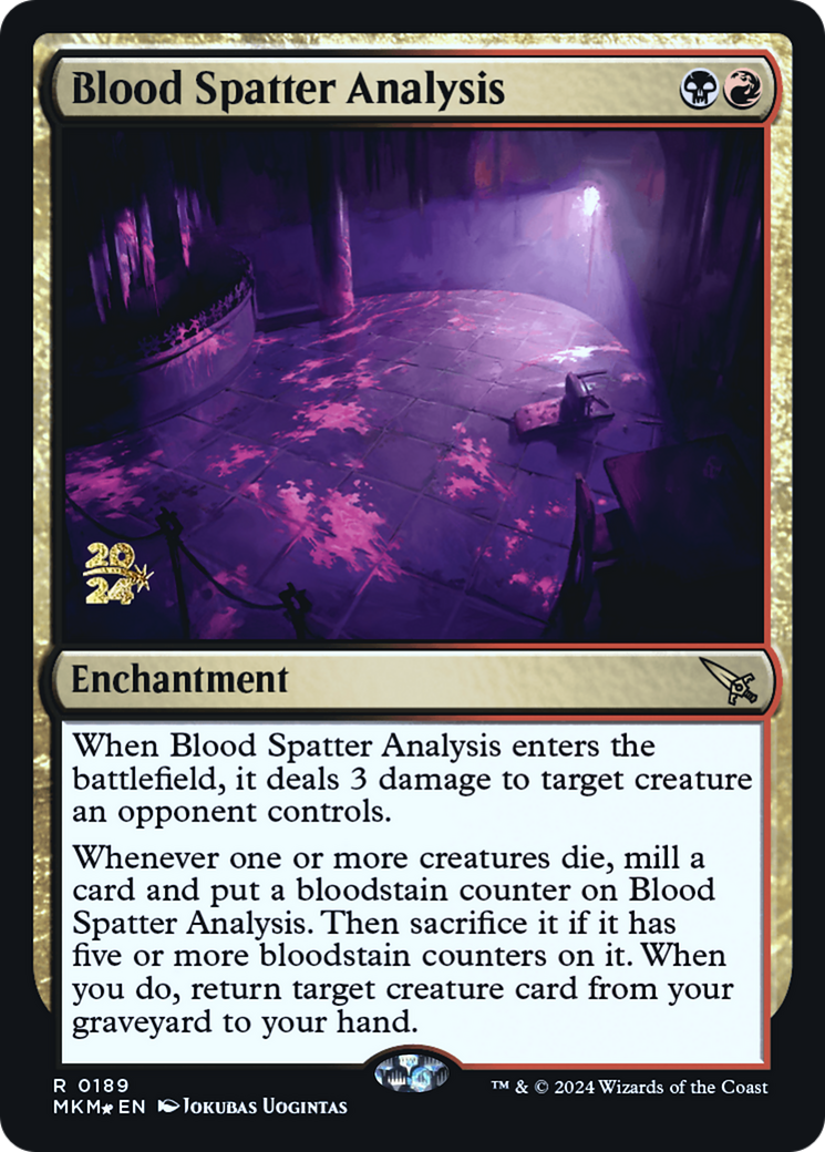 Blood Spatter Analysis (PRE-189) - Murders at Karlov Manor Promos Foil