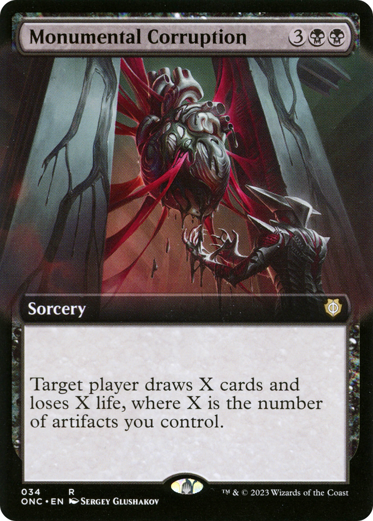 Monumental Corruption (Extended Art) (ONC-034) - Phyrexia: All Will Be One Commander: (Extended Art) Foil
