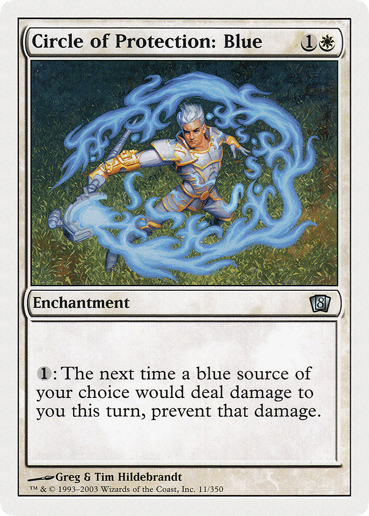 Circle of Protection: Blue (8ED-011) - 8th Edition Foil