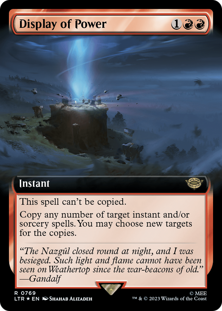 Display of Power (Extended Art) (Surge Foil) (LTR-769) - The Lord of the Rings: Tales of Middle-earth: (Extended Art) Foil