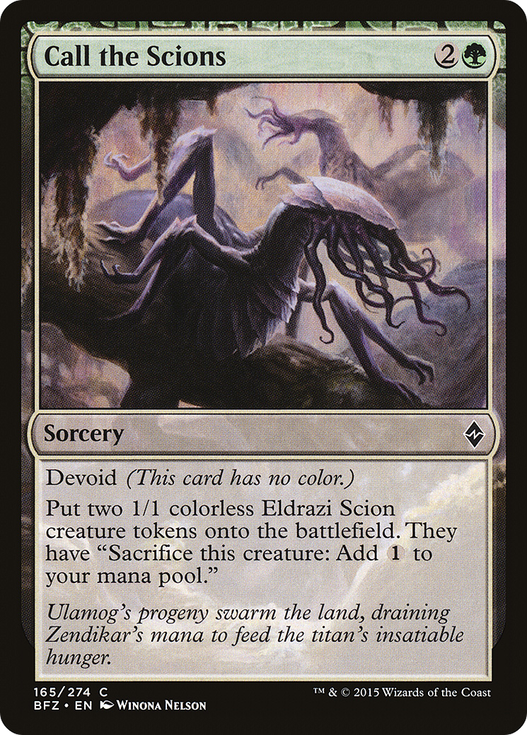 Call the Scions (BFZ-165) - Battle for Zendikar: (devoid) Foil
