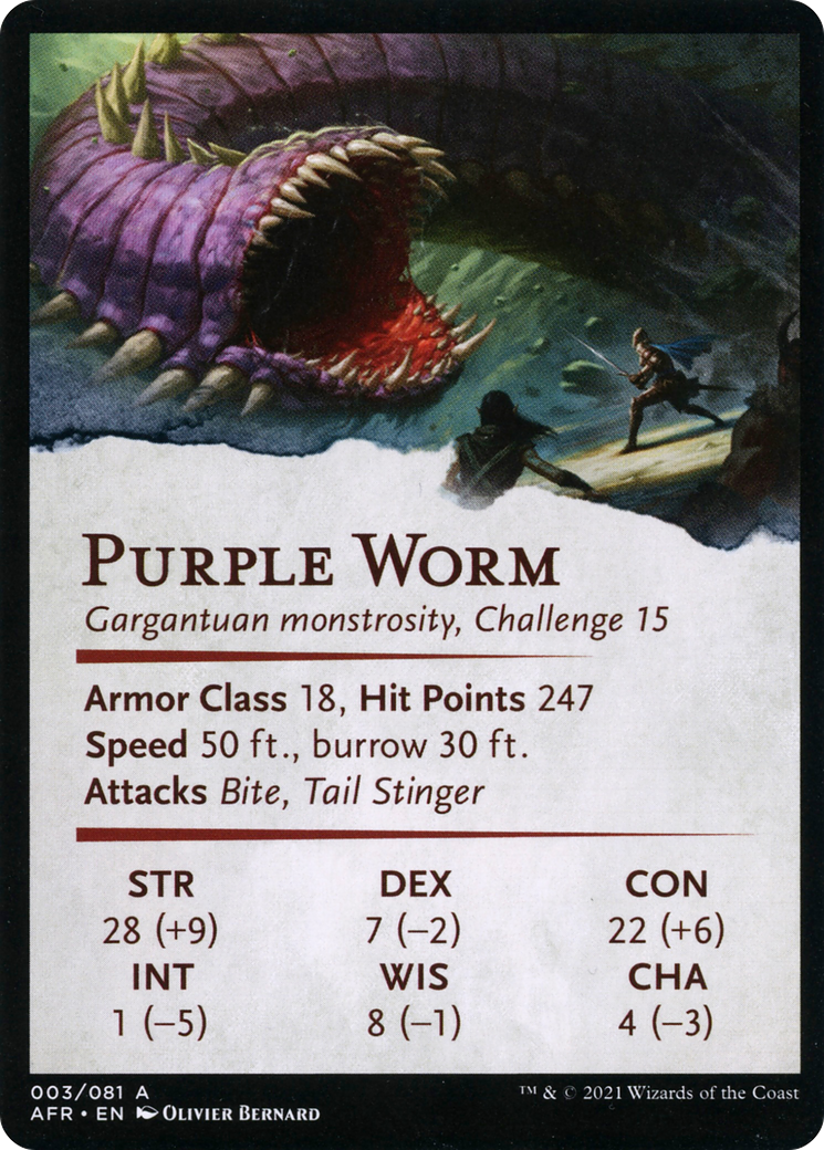 Purple Worm // Purple Worm (AAFR-003) - Adventures in the Forgotten Realms Art Series (Borderless)