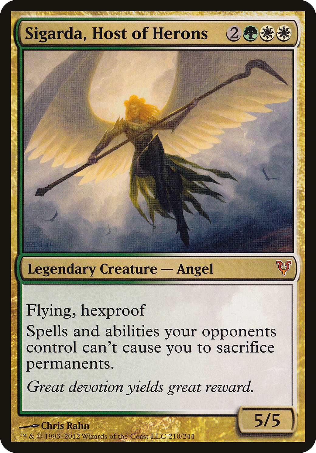 Sigarda, Host of Herons (Avacyn Restored) (OVER-210) - Open the Helvault Foil