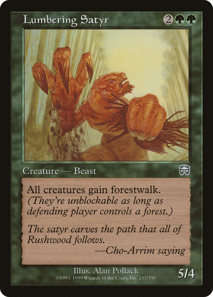 Lumbering Satyr (MMQ-257) - Mercadian Masques