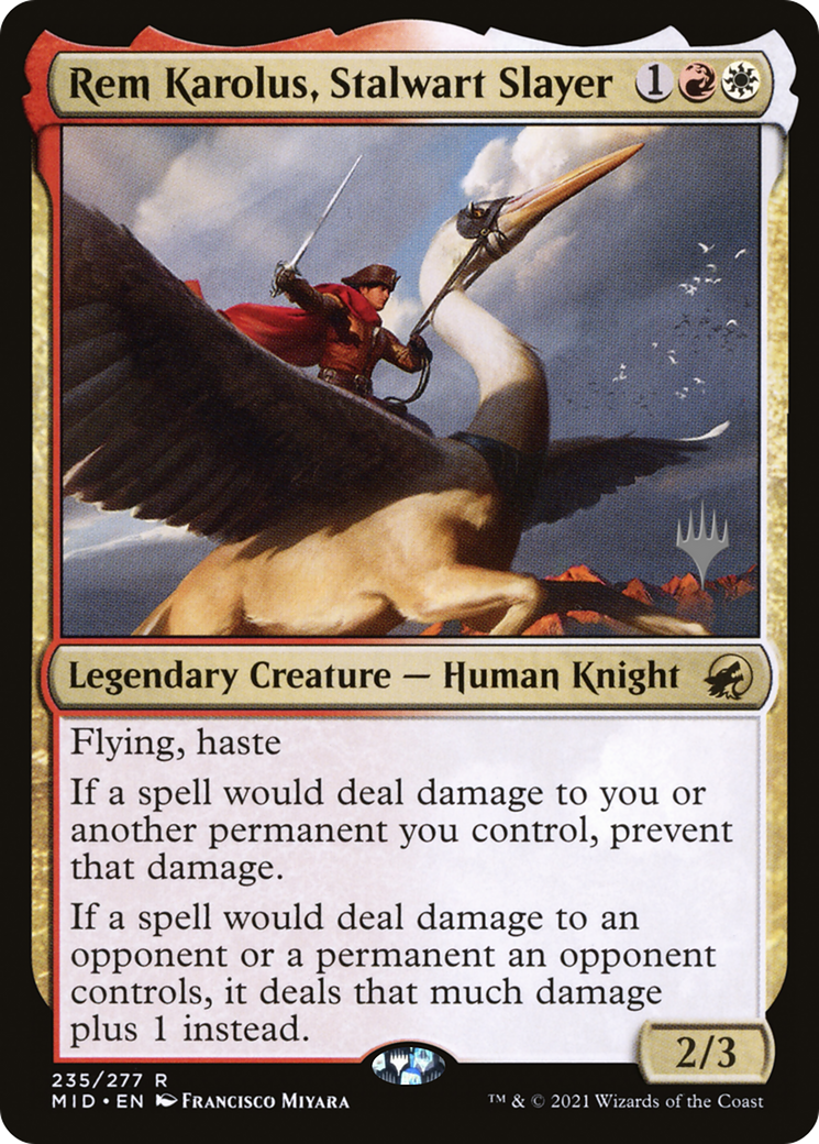 Rem Karolus, Stalwart Slayer (PPMID-235) - Innistrad: Midnight Hunt Promos Foil