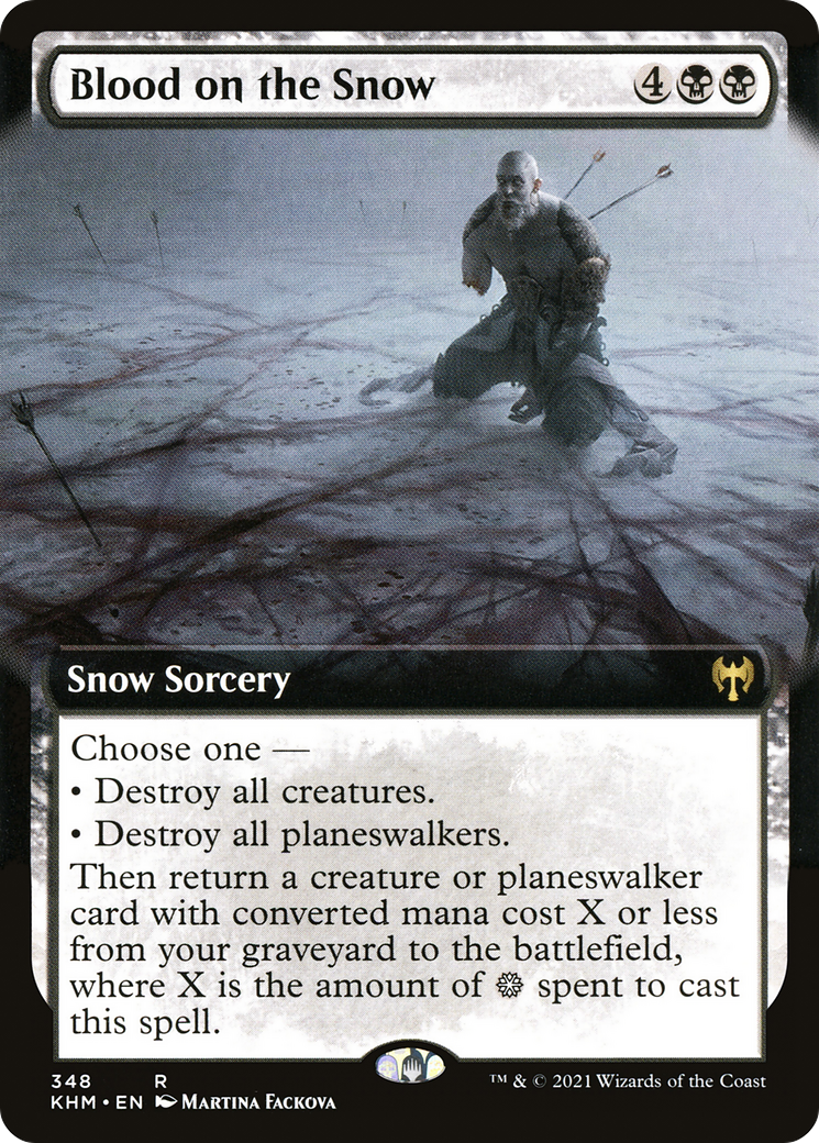 Blood on the Snow (Extended Art) (KHM-348) - Kaldheim: (Extended Art, snow) Foil