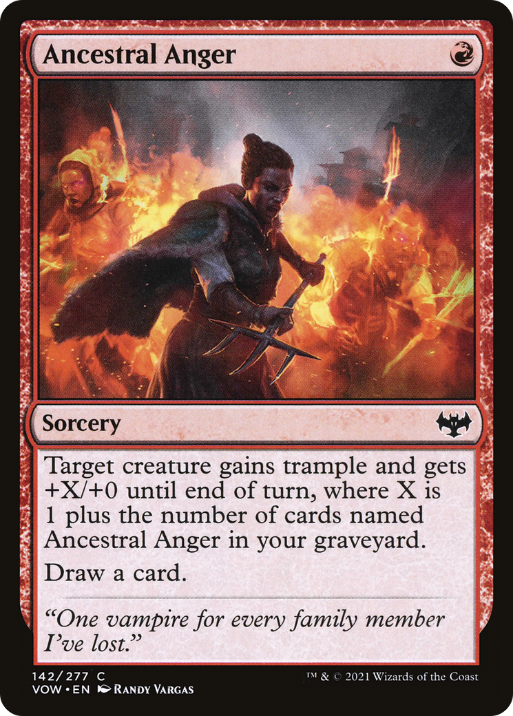 Ancestral Anger (VOW-142) - Innistrad: Crimson Vow Foil