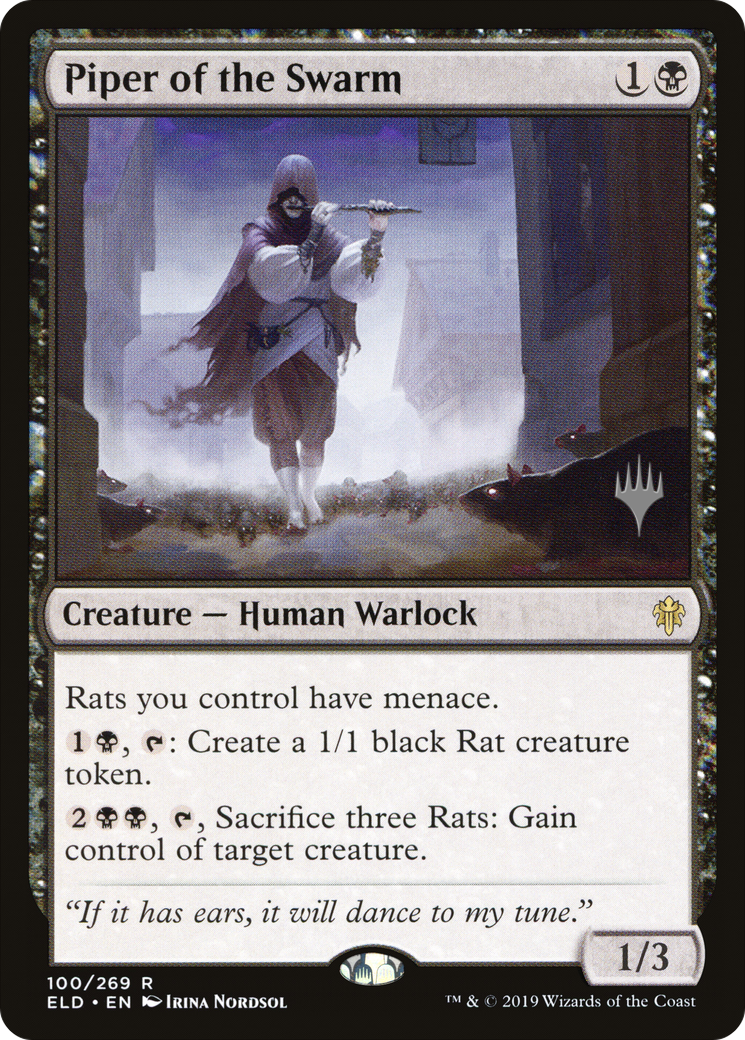 Piper of the Swarm (PPELD-100) - Throne of Eldraine Promos Foil
