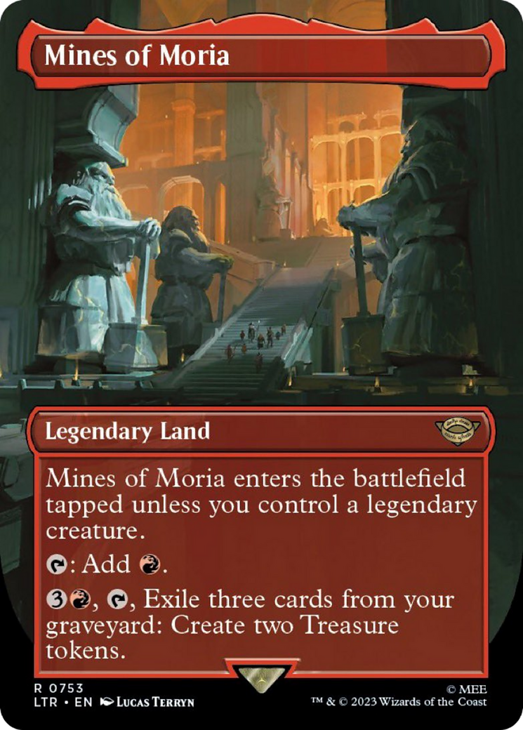 Mines of Moria (Borderless) (Surge Foil) (LTR-753) - The Lord of the Rings: Tales of Middle-earth (Borderless) Foil