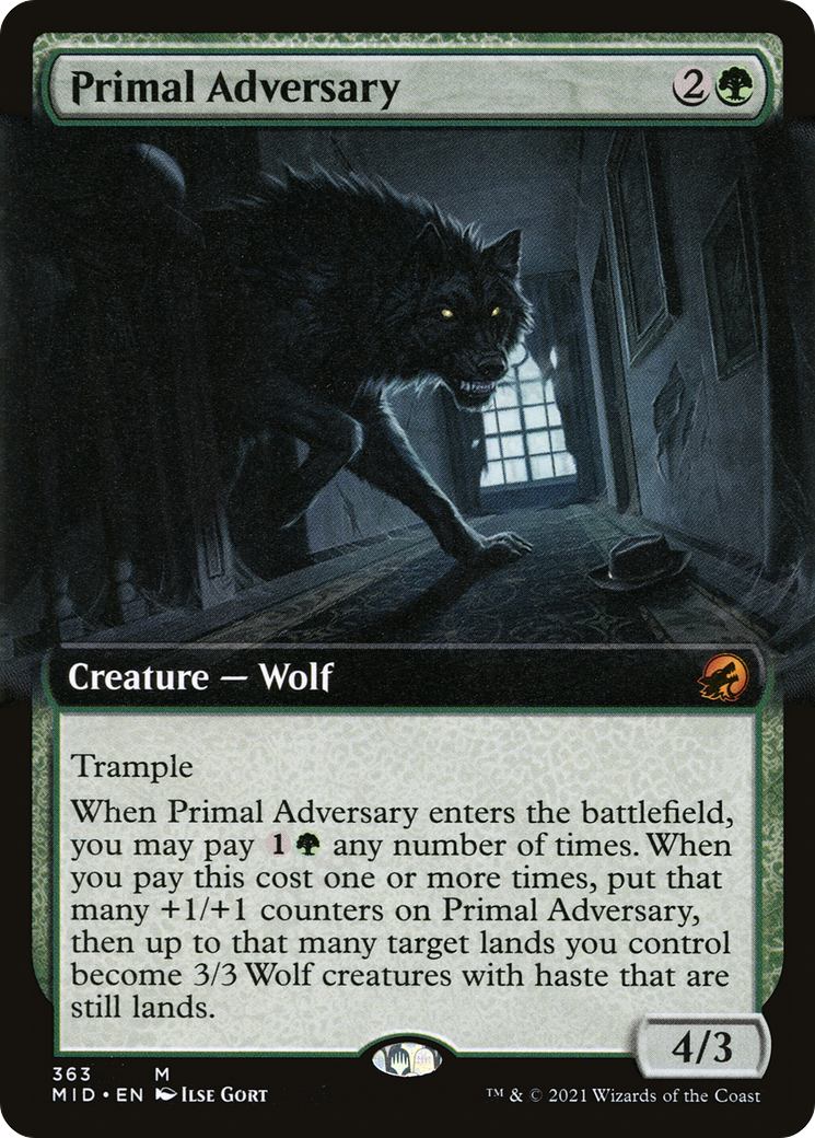 Primal Adversary (Extended Art) (MID-363) - Innistrad: Midnight Hunt: (Extended Art) Foil