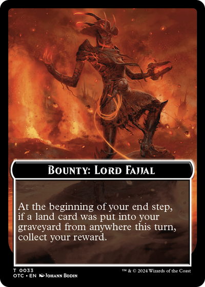 Bounty: Lord Fajjal // Wanted! (TOTC-033) - Outlaws of Thunder Junction Commander Tokens