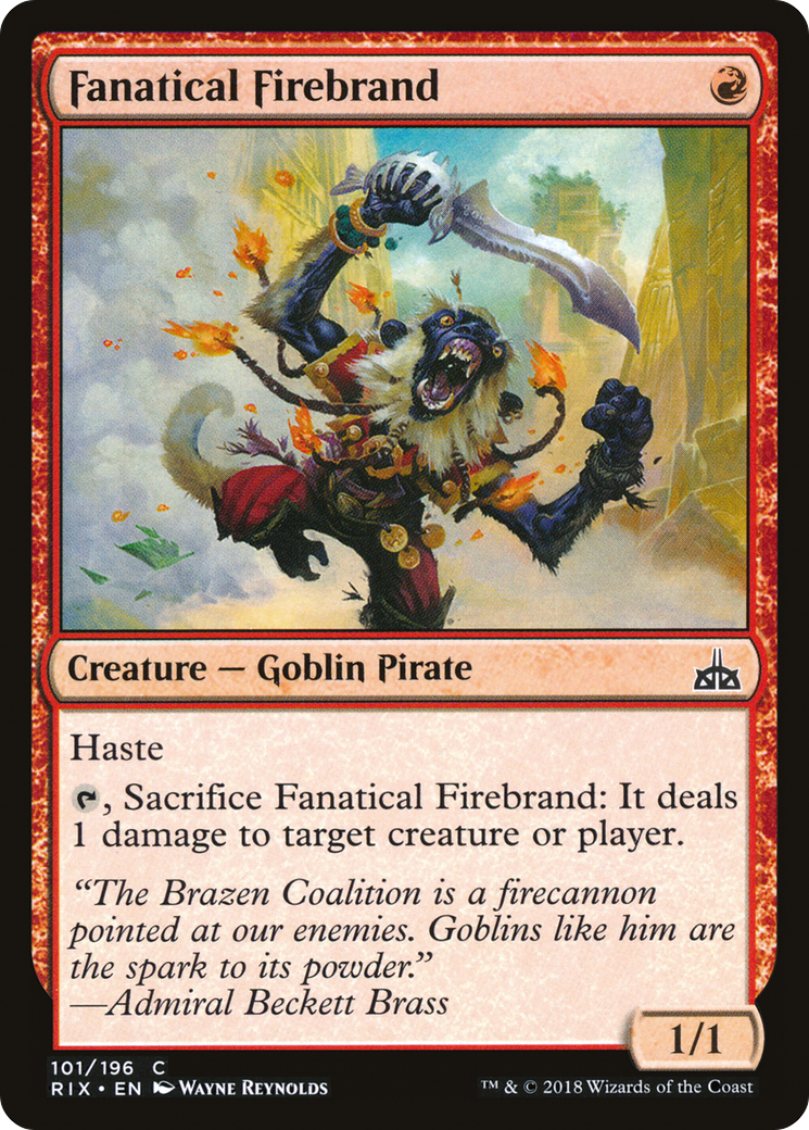 Fanatical Firebrand (RIX-101) - Rivals of Ixalan Foil