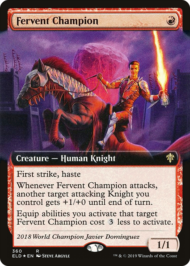 Fervent Champion (Extended Art) (ELD-360) - Throne of Eldraine: (Extended Art) Foil