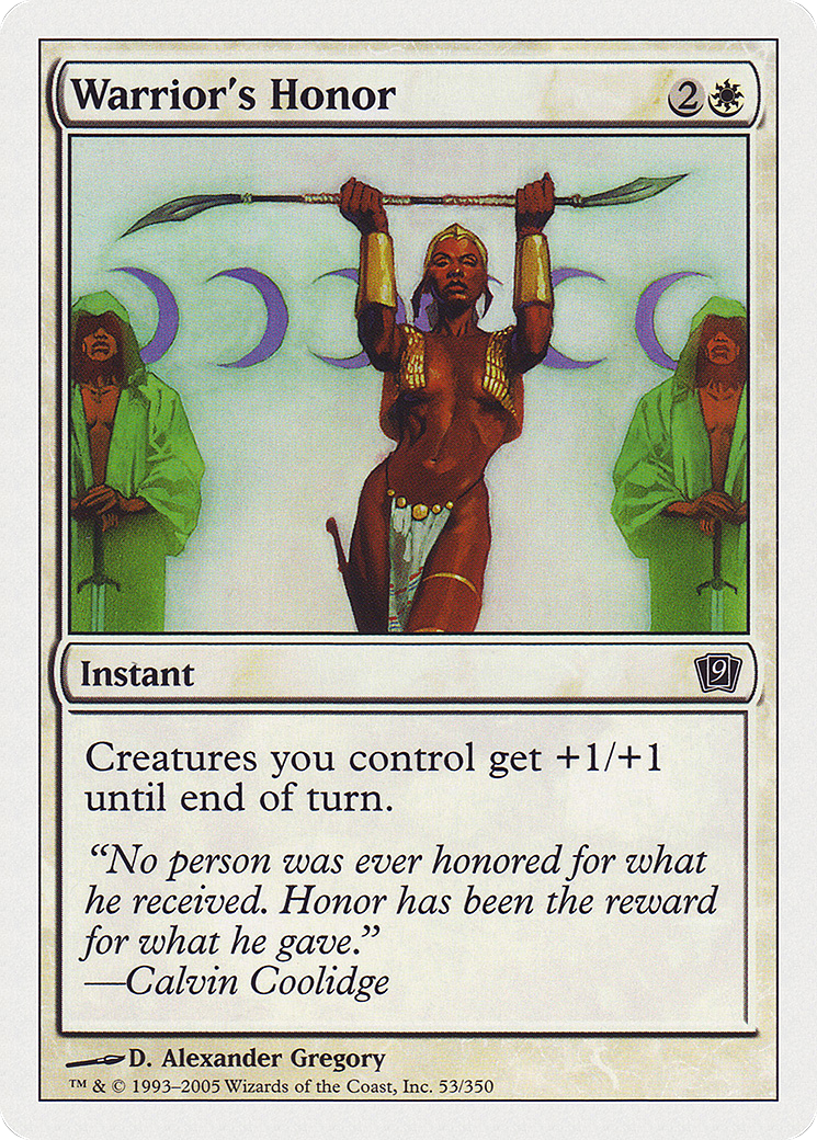 Warrior's Honor (9ED-053) - 9th Edition Foil