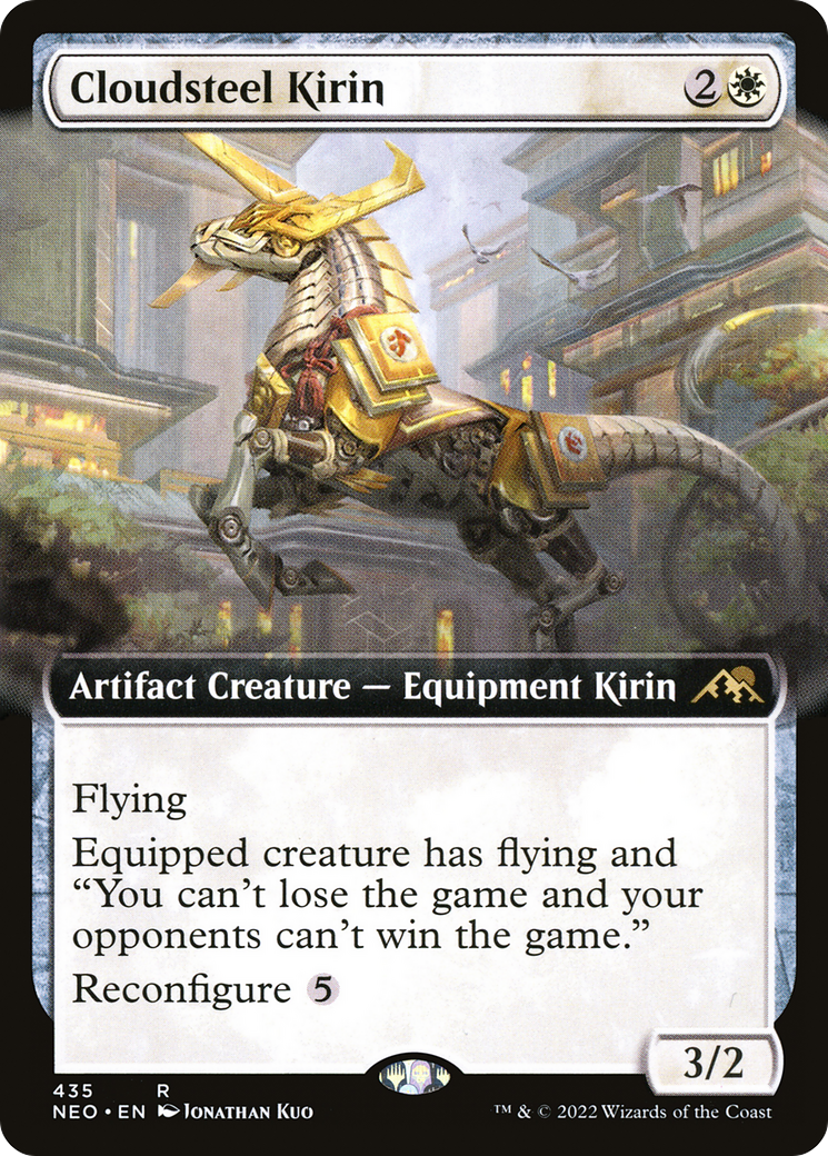 Cloudsteel Kirin (Extended Art) (NEO-435) - Kamigawa: Neon Dynasty: (Extended Art)