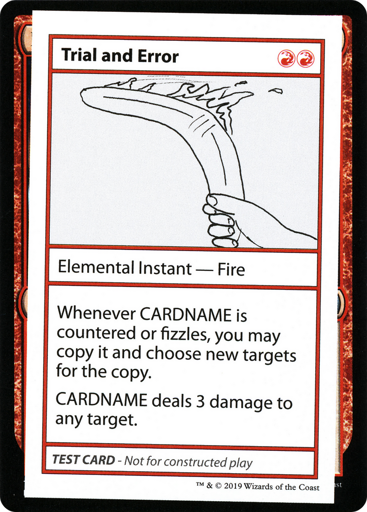 Trial and Error (No PW Symbol) (CMB1-068) - Mystery Booster Playtest Cards 2021
