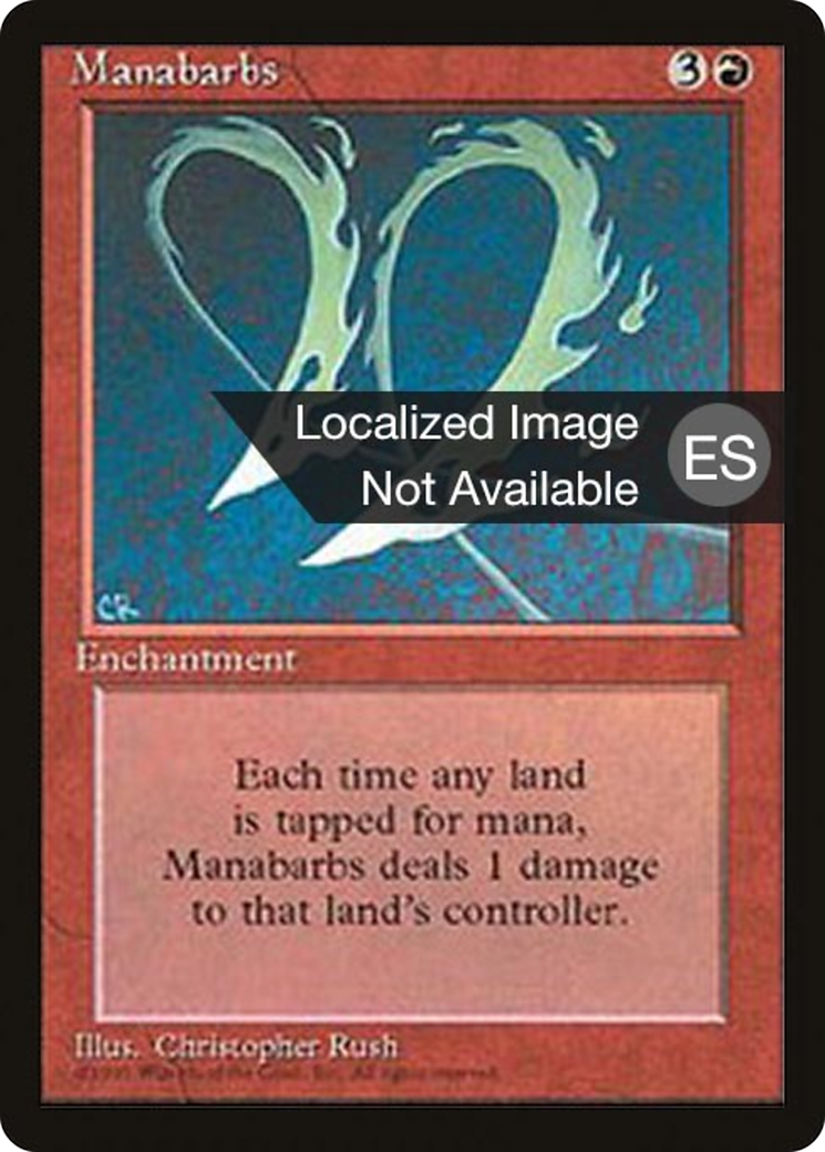 Manabarbs (4BB-) - Fourth Edition Foreign Black Border